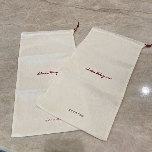 Two Salvatore Ferragamo Shoe Dust Bags - Brand New - Picture 1 of 4